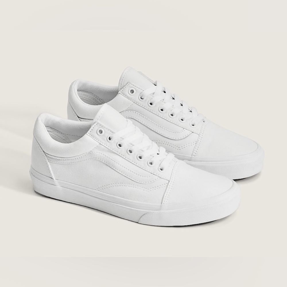 Vans All-White Canvas Sneakers